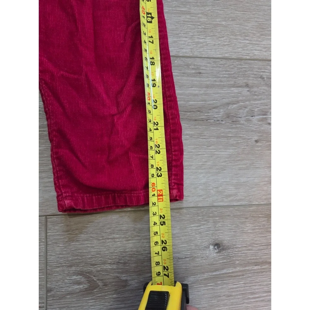 Vintage 70s Montgomery Ward Baby Corduroy Romper Body Suit Red Zipper Toddler 2T
